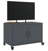VidaXL Tv-meubel 68x39x43,5 cm staal antracietkleurig