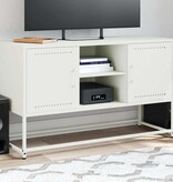 VidaXL Tv-meubel 100,5x39x60,5 cm staal wit