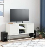 VidaXL Tv-meubel 100,5x39x60,5 cm staal wit