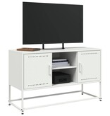 VidaXL Tv-meubel 100,5x39x60,5 cm staal wit