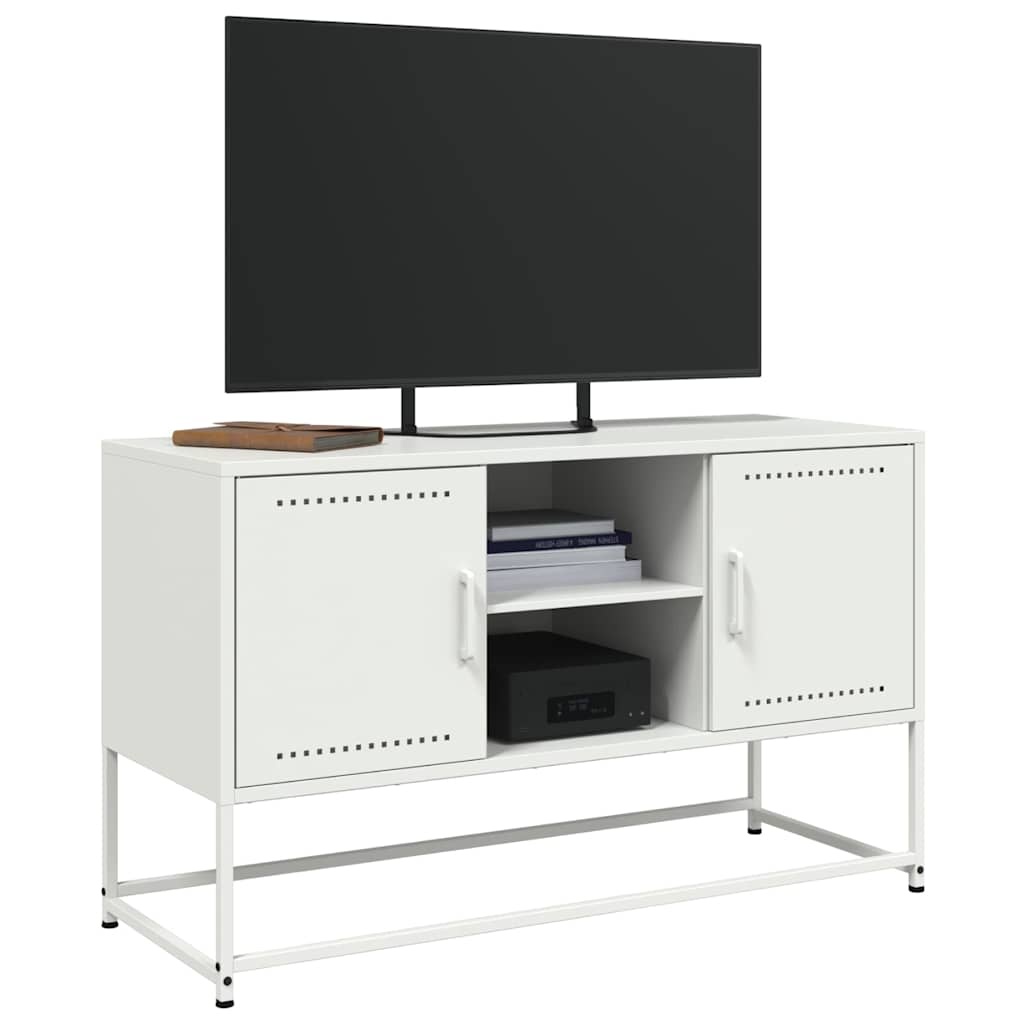 VidaXL Tv-meubel 100,5x39x60,5 cm staal wit