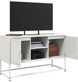 VidaXL Tv-meubel 100,5x39x60,5 cm staal wit