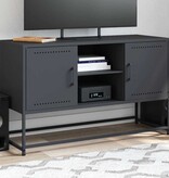 VidaXL Tv-meubel 100,5x39x60,5 cm staal antracietkleurig