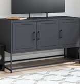 VidaXL Tv-meubel 100,5x39x60,5 cm staal antracietkleurig