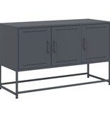 VidaXL Tv-meubel 100,5x39x60,5 cm staal antracietkleurig