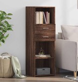 VidaXL Hoge kast 40x42,5x124 cm bewerkt hout bruin eikenkleurig