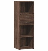 VidaXL Hoge kast 40x42,5x124 cm bewerkt hout bruin eikenkleurig