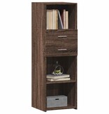 VidaXL Hoge kast 40x42,5x124 cm bewerkt hout bruin eikenkleurig