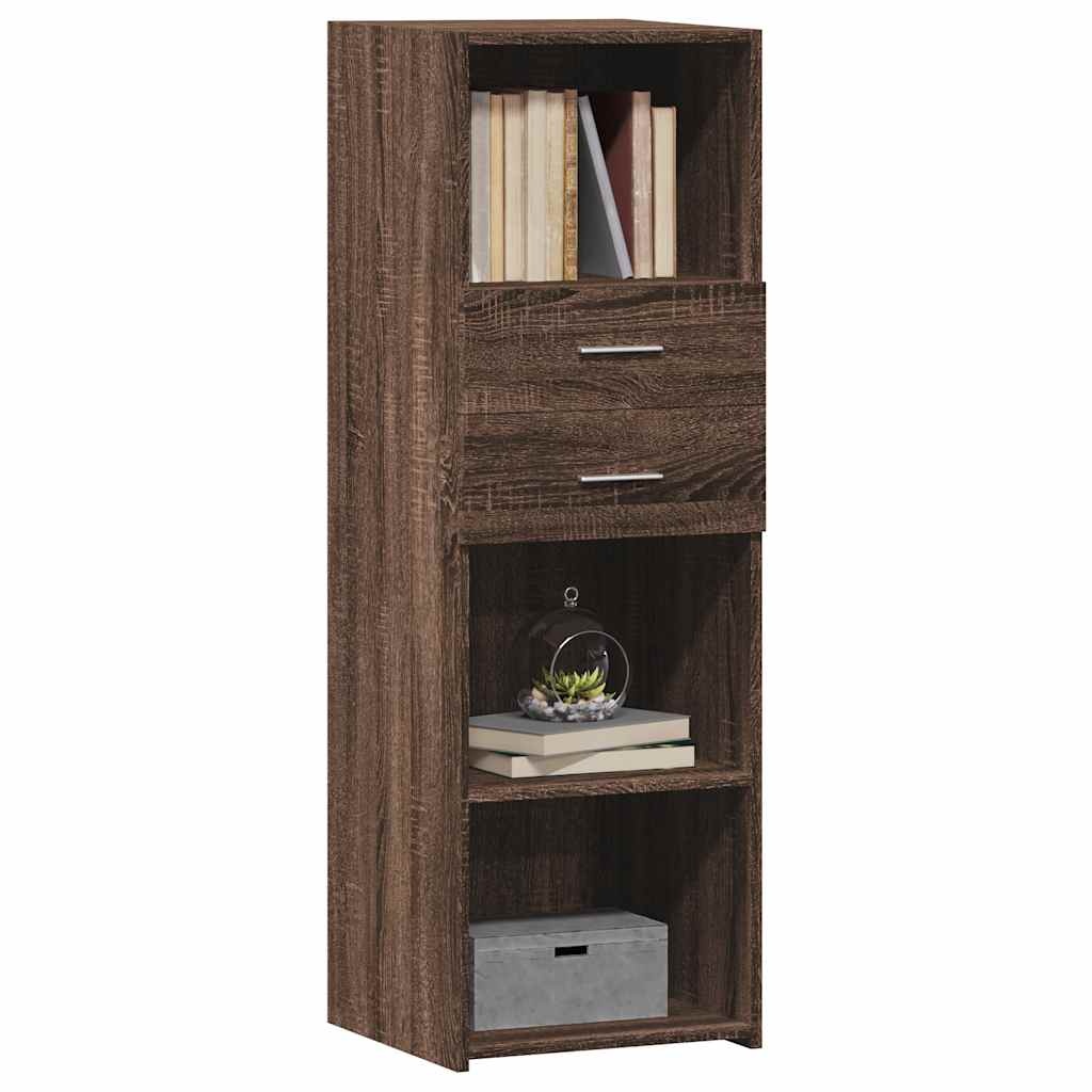 VidaXL Hoge kast 40x42,5x124 cm bewerkt hout bruin eikenkleurig