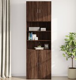 VidaXL Wandkast 80x42,5x64 cm bewerkt hout bruin eikenkleur