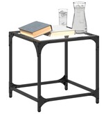 VidaXL Salontafel met transparant glazen blad 40x40x40 cm staal