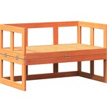 VidaXL Tuinbank verlengbaar massief grenenhout wasbruin