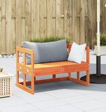 VidaXL Tuinbank verlengbaar massief grenenhout wasbruin