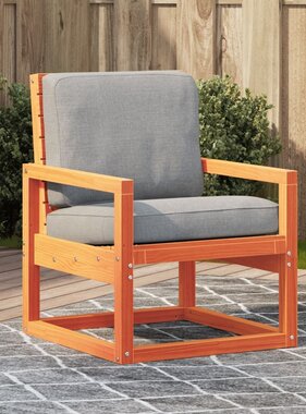 VidaXL Tuinstoel 57,5x63x76 cm massief grenenhout wasbruin