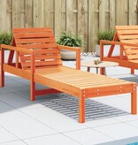 VidaXL Ligbed 199,5x62x55 cm massief grenenhout wasbruin