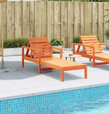 VidaXL Ligbed 199,5x62x55 cm massief grenenhout wasbruin