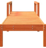 VidaXL Ligbed 199,5x62x55 cm massief grenenhout wasbruin