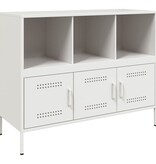 VidaXL Dressoir 100,5x39x79 cm staal wit