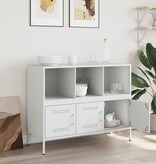 VidaXL Dressoir 100,5x39x79 cm staal wit