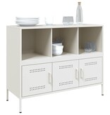 VidaXL Dressoir 100,5x39x79 cm staal wit