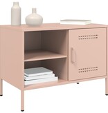 VidaXL Tv-meubelen 2 st 68x39x50,5 cm staal roze