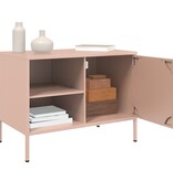 VidaXL Tv-meubelen 2 st 68x39x50,5 cm staal roze