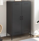 VidaXL Hoge kast 68x39x113 cm staal zwart