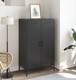 VidaXL Hoge kast 68x39x113 cm staal zwart