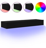 VidaXL Tv-meubelen 2 st met LED-verlichting 60x35x15,5 cm zwart