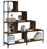 VidaXL Boekenkast 4-laags 139x33,5x149 cm bewerkt hout gerookt eiken