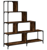 VidaXL Boekenkast 4-laags 139x33,5x149 cm bewerkt hout gerookt eiken