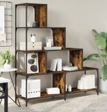 VidaXL Boekenkast 4-laags 139x33,5x149 cm bewerkt hout gerookt eiken