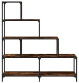 VidaXL Boekenkast 4-laags 139x33,5x149 cm bewerkt hout gerookt eiken