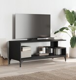 VidaXL Tv-meubel 102x40x41 cm bewerkt hout en gepoedercoat staal zwart