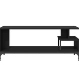 VidaXL Tv-meubel 102x40x41 cm bewerkt hout en gepoedercoat staal zwart