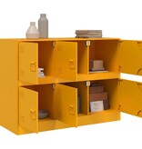 VidaXL Dressoir 99x39x73 cm staal mosterdgeel