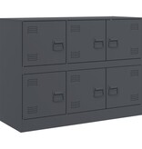 VidaXL Dressoir 99x39x73 cm staal antracietkleurig