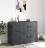 VidaXL Dressoir 99x39x73 cm staal antracietkleurig