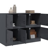 VidaXL Dressoir 99x39x73 cm staal antracietkleurig