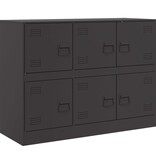 VidaXL Dressoir 99x39x73 cm staal zwart