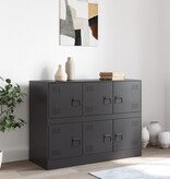 VidaXL Dressoir 99x39x73 cm staal zwart