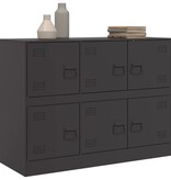 VidaXL Dressoir 99x39x73 cm staal zwart