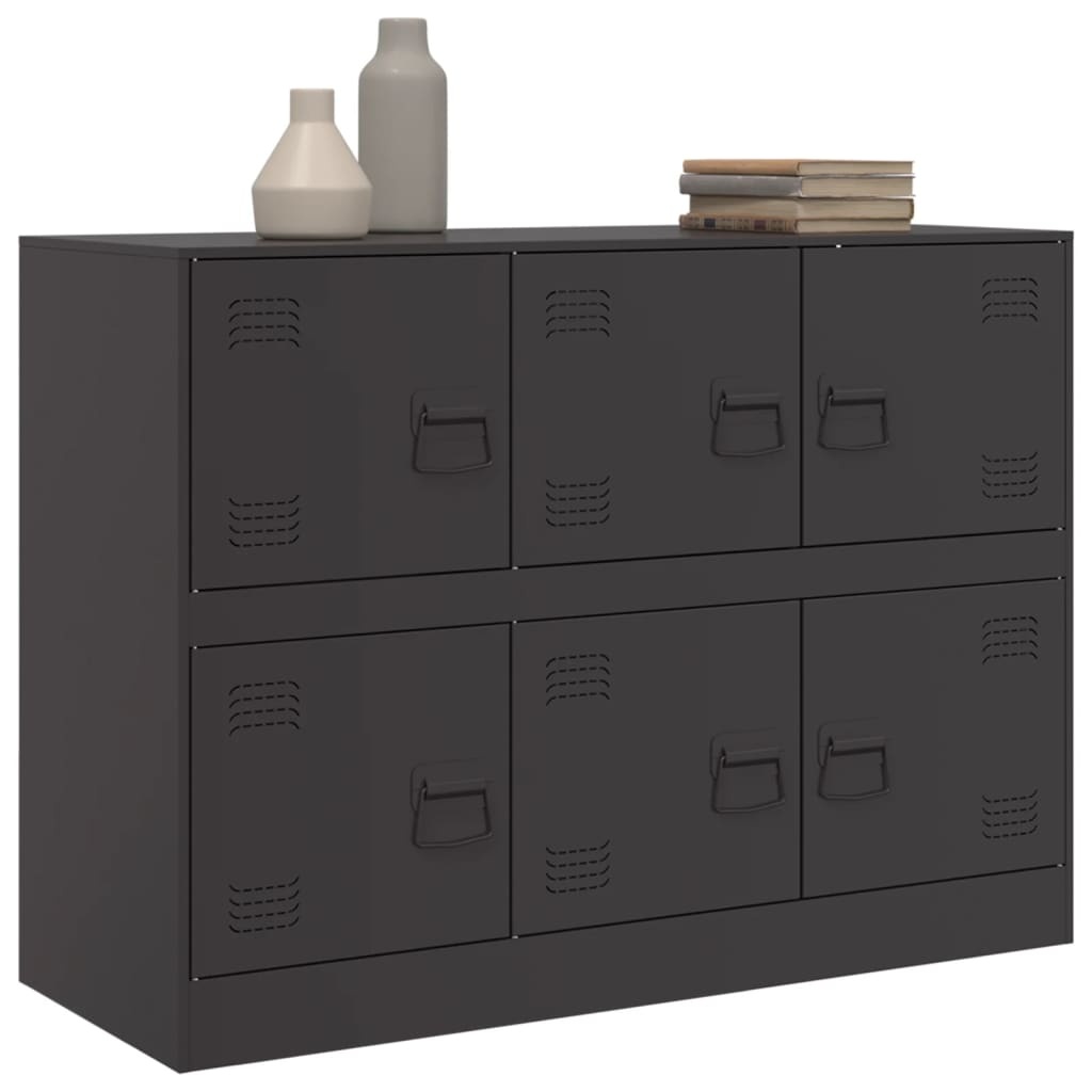 VidaXL Dressoir 99x39x73 cm staal zwart