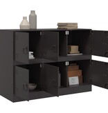 VidaXL Dressoir 99x39x73 cm staal zwart