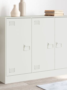 VidaXL Dressoir 99x39x73 cm staal wit
