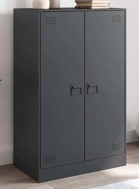 VidaXL Dressoir 67x39x107 cm staal antracietkleurig