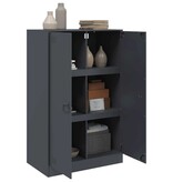 VidaXL Dressoir 67x39x107 cm staal antracietkleurig