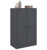 VidaXL Dressoir 67x39x107 cm staal antracietkleurig