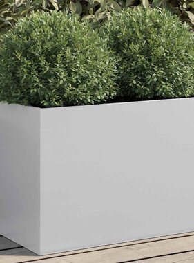 VidaXL Plantenbak 62x40x39 cm gegalvaniseerd staal zilverkleurig