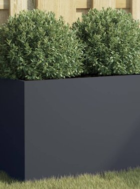 VidaXL Plantenbak 62x40x39 cm staal antracietkleurig
